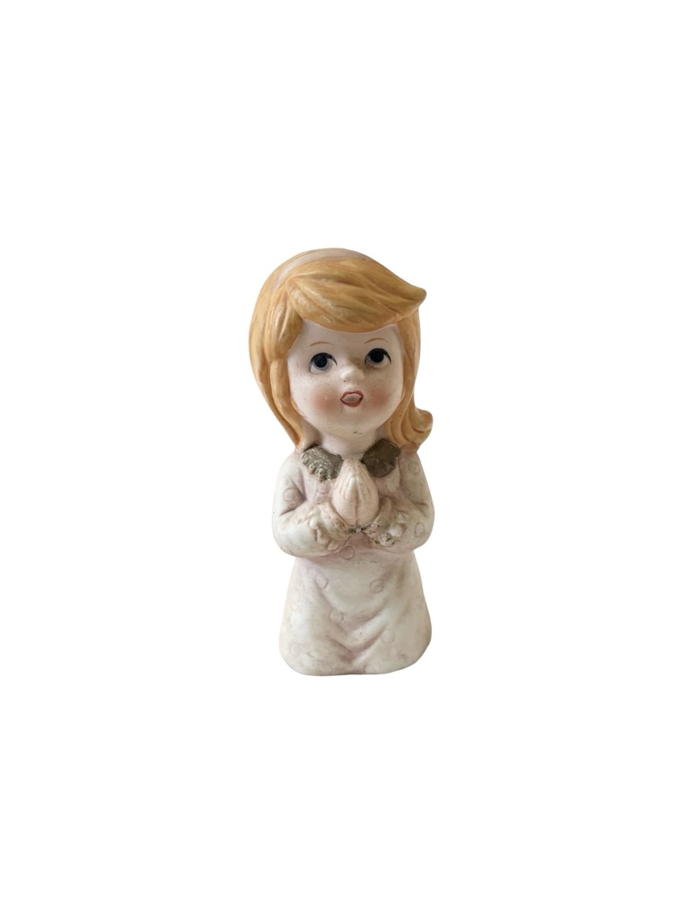 5/$8 🩷 MUST BUNDLE Blonde Hair Praying Girl Ceramic Figurine - Home Accents